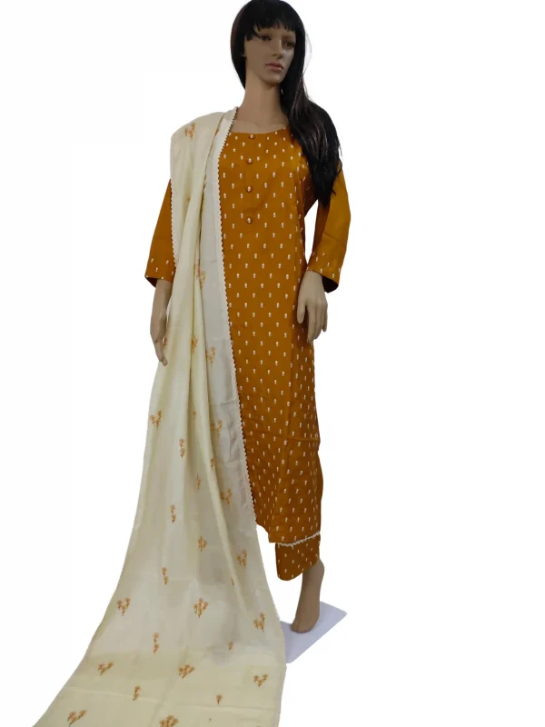 Rich Gold Cotton Kurti with Plazzo