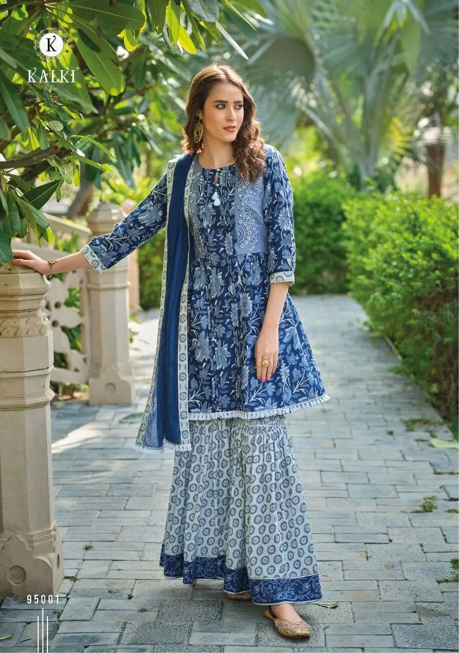 blue gharara suits online