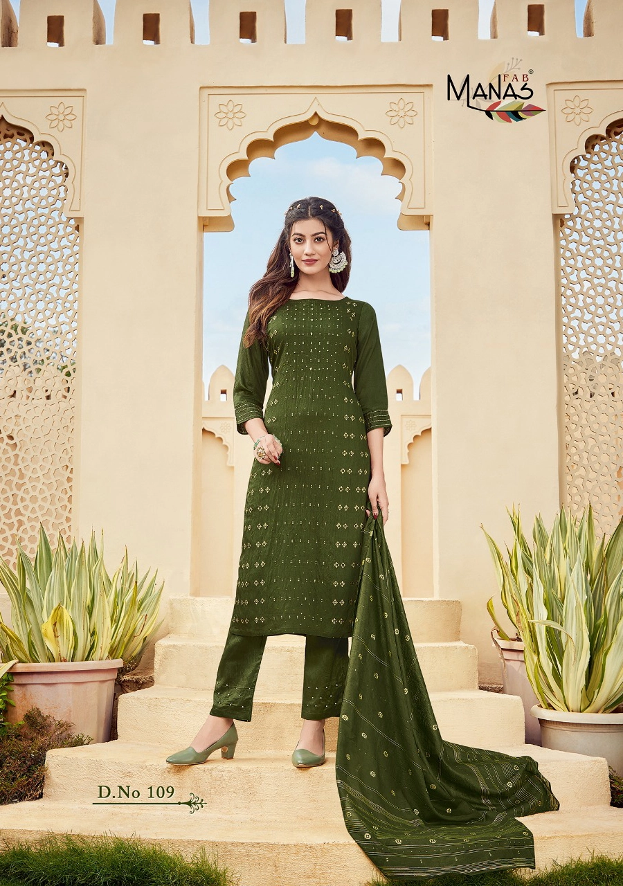 Mehndi fully stitched kurti pant with dupatta